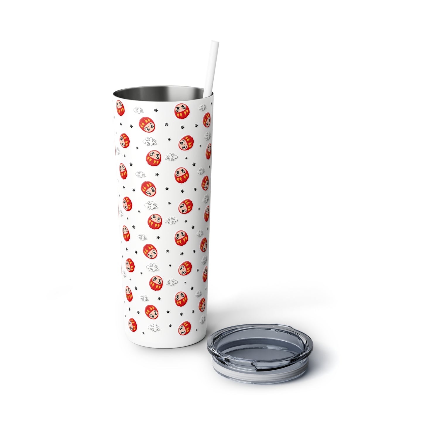 Daruma Steel Tumbler with Straw, 20oz