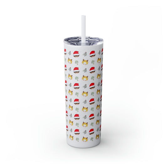 Christmas Cuties Skinny Tumbler with Straw, 20oz