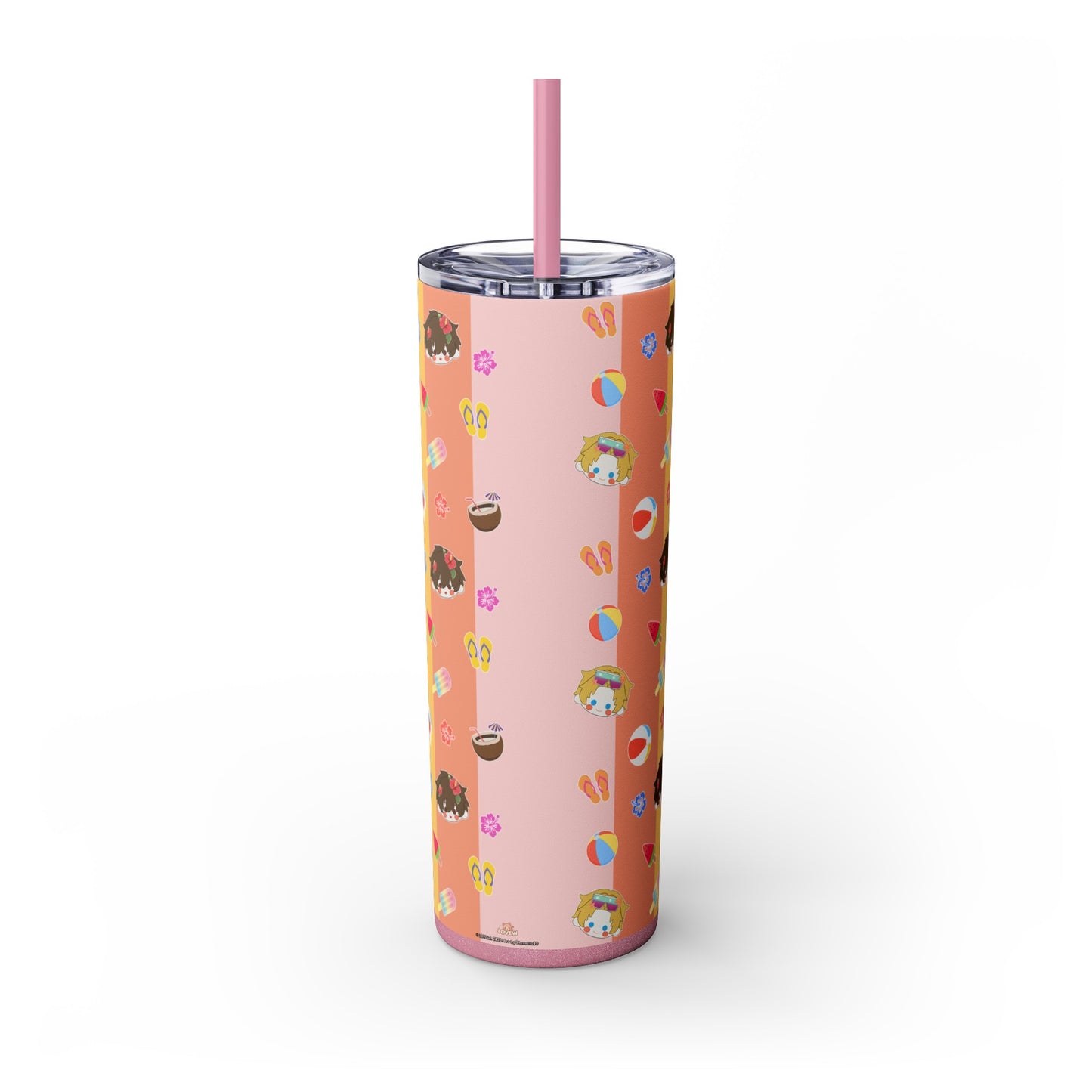 Life's Beach Slim Tumbler with Straw, 20oz