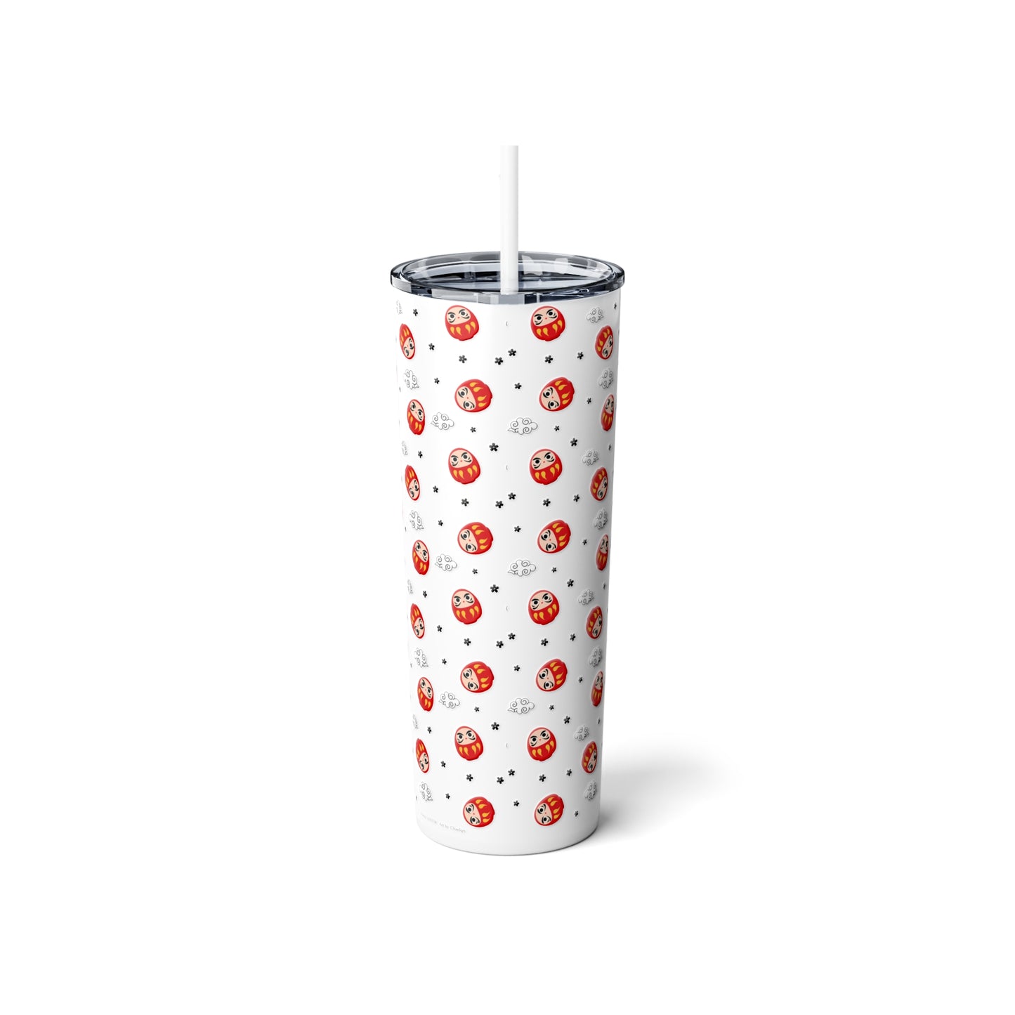 Daruma Steel Tumbler with Straw, 20oz