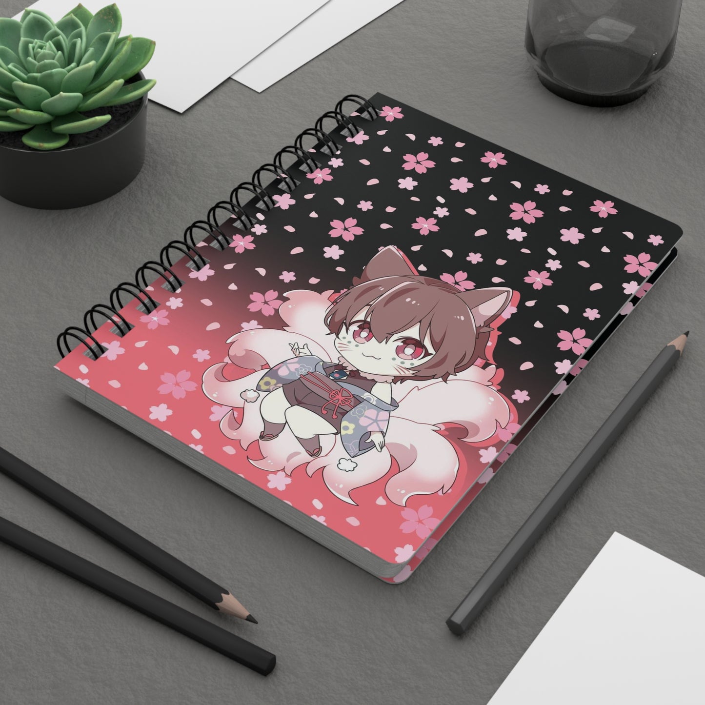 Kitsune Lan Spiral Bound Journal (B)