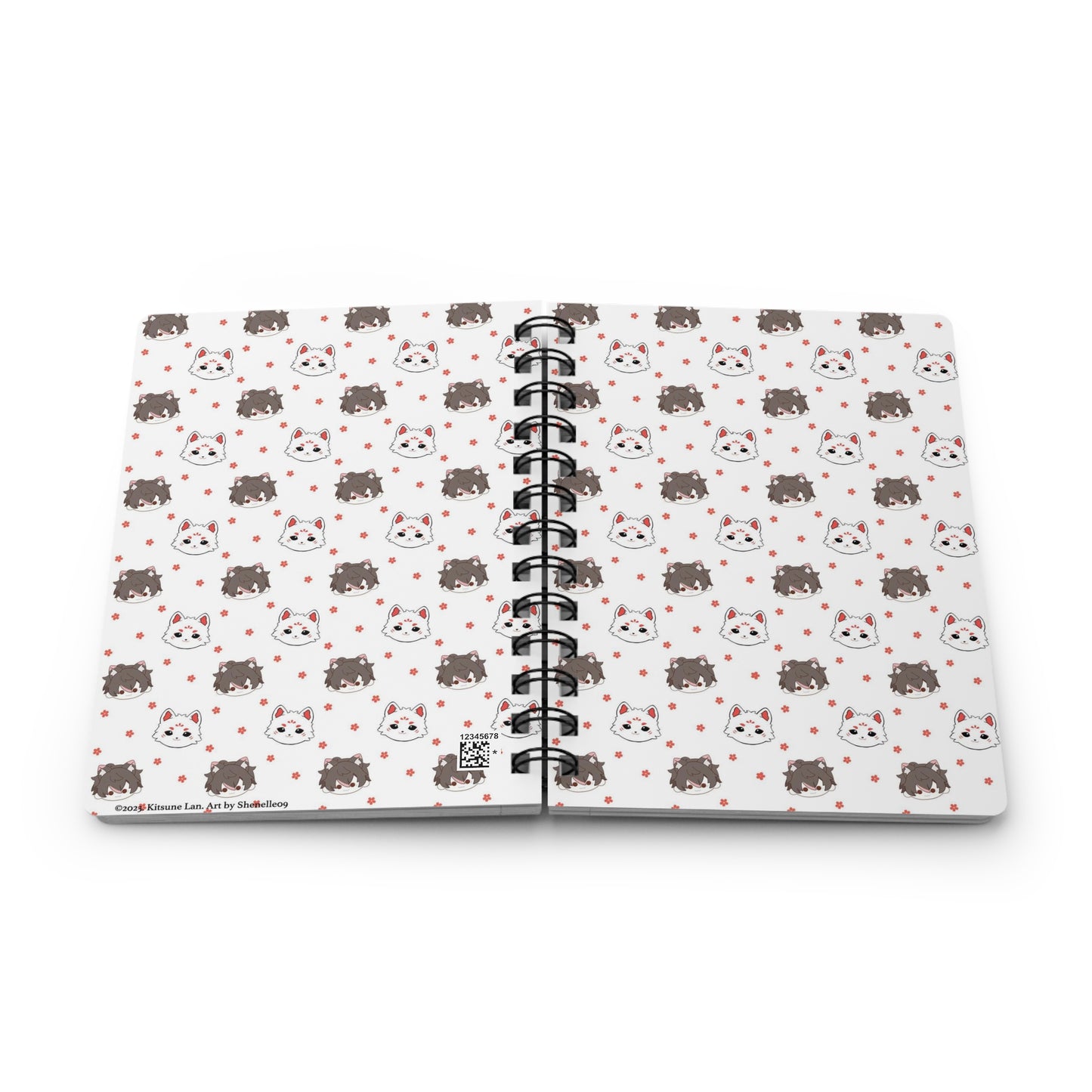 Kitsune Lan and Kitsune Friend Spiral Bound Journal