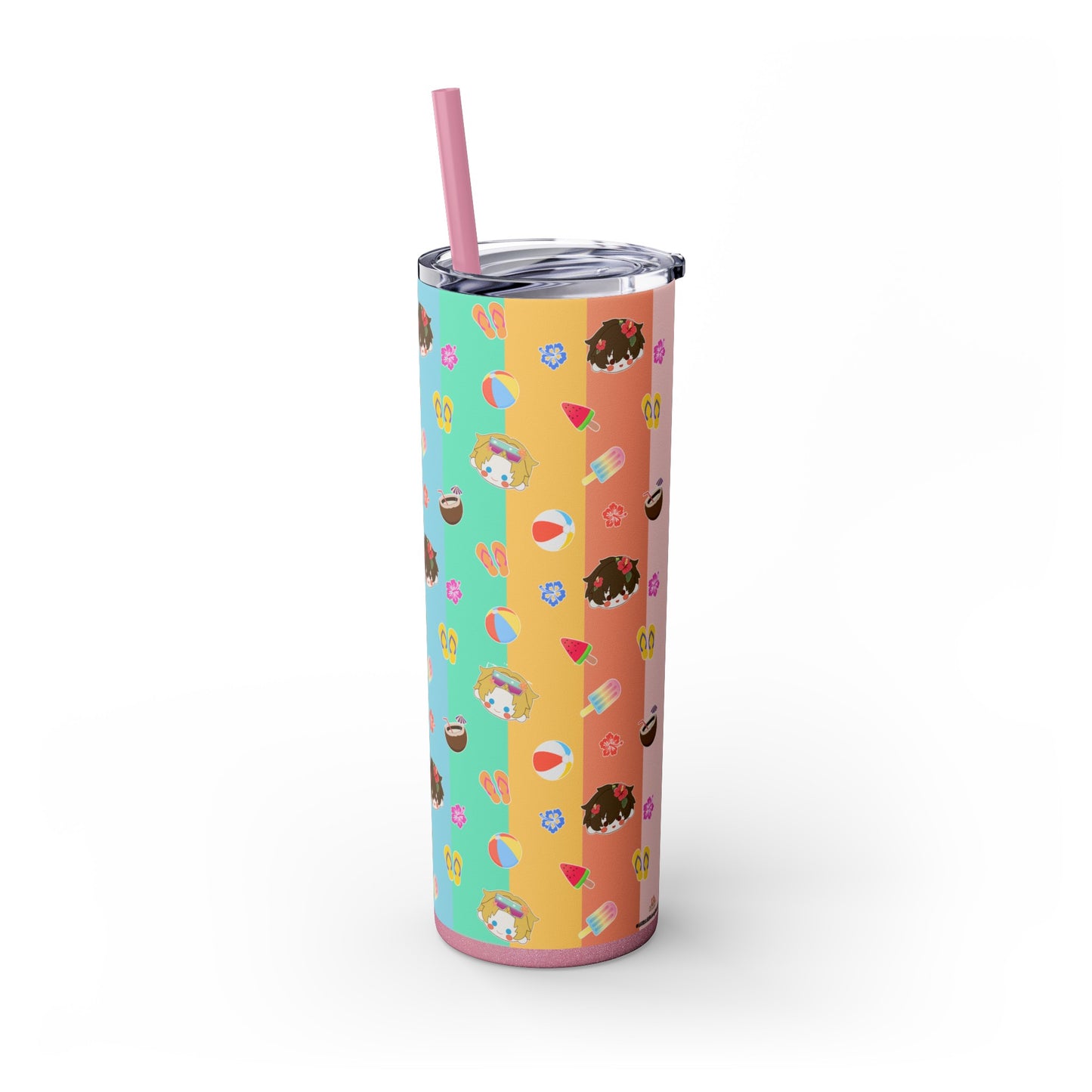 Life's Beach Slim Tumbler with Straw, 20oz