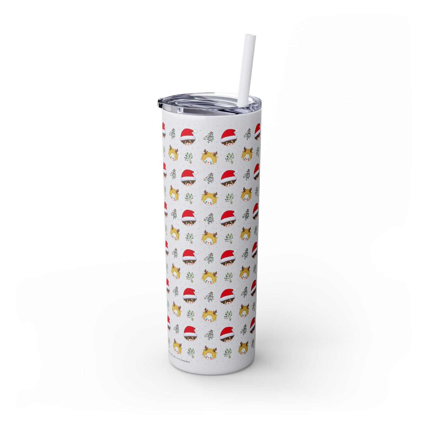 Christmas Cuties Skinny Tumbler with Straw, 20oz