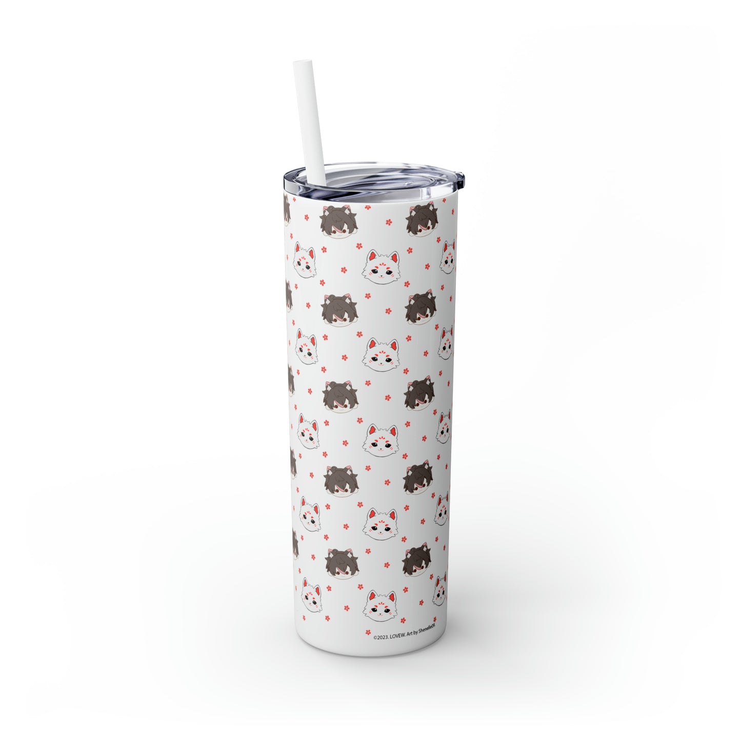 Kitsune Lan Tumbler with Straw