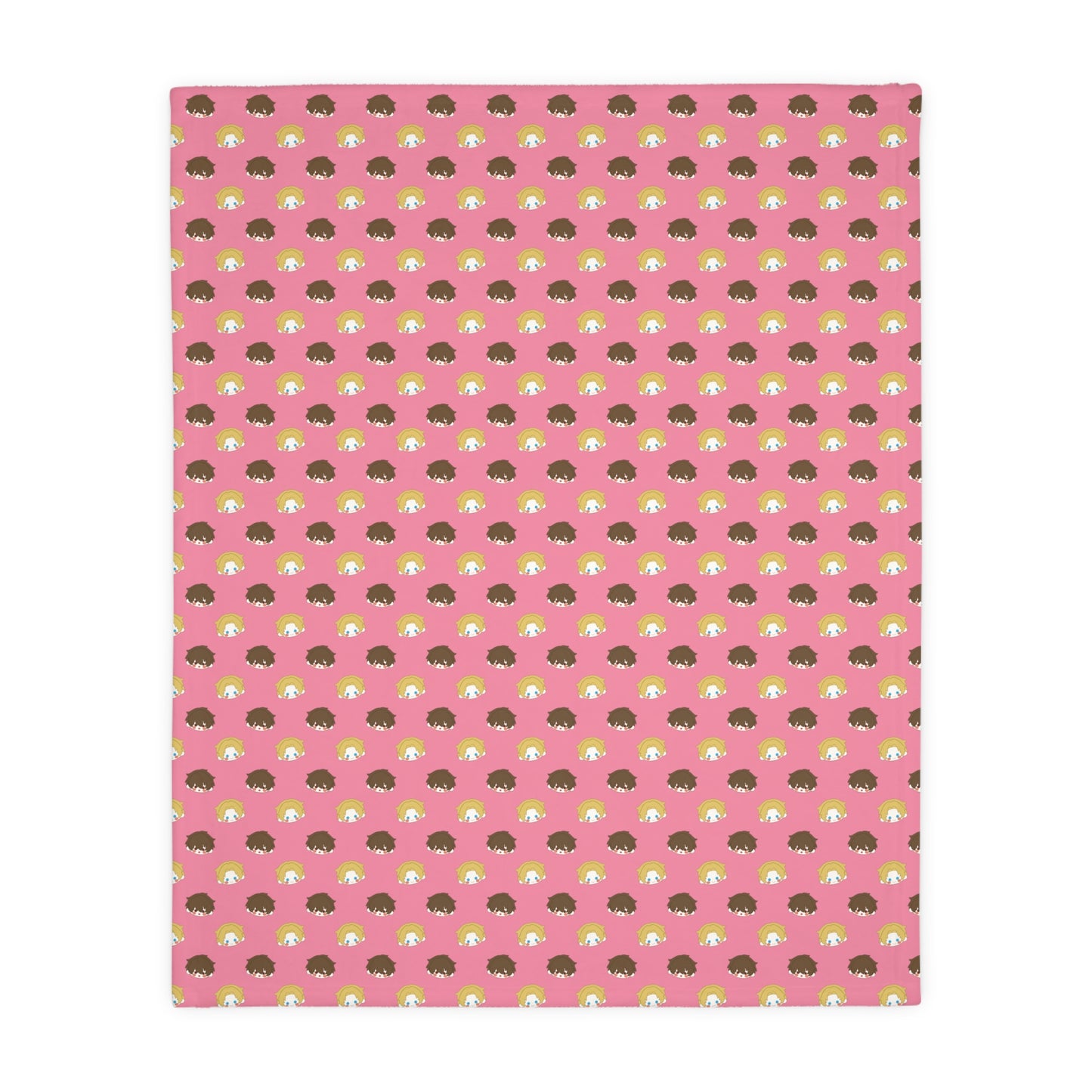 FACE! (Pink)Velveteen Minky Blanket