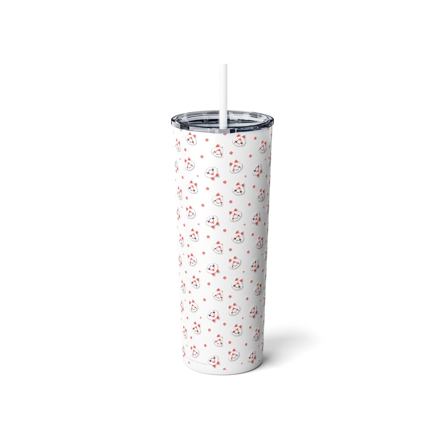 Kitsune Steel Tumbler with Straw, 20oz