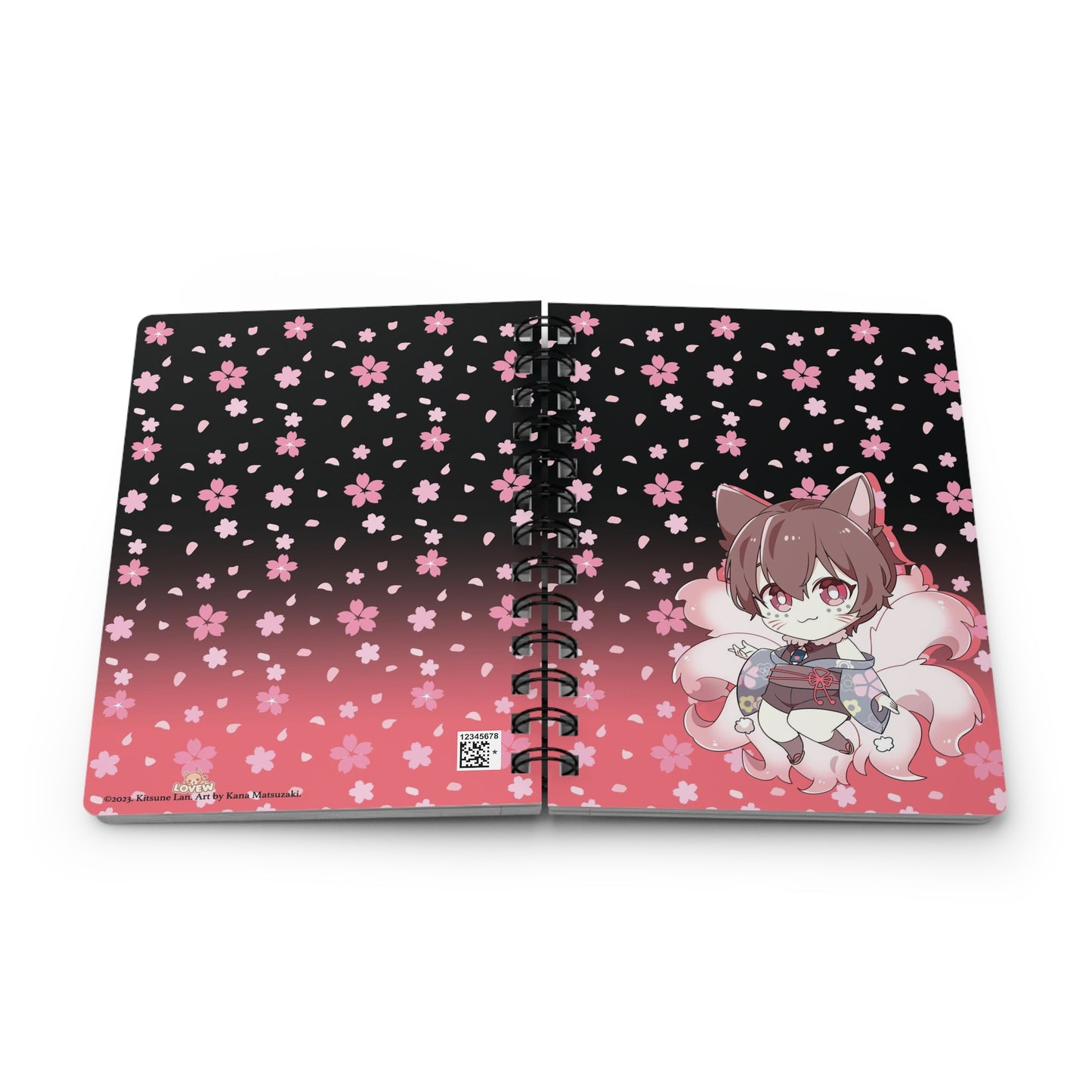 Kitsune Lan Spiral Bound Journal (B)