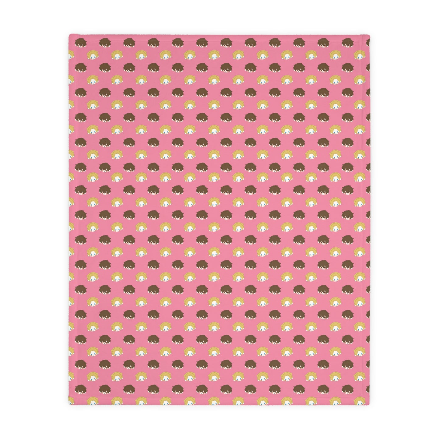 FACE! (Pink)Velveteen Minky Blanket