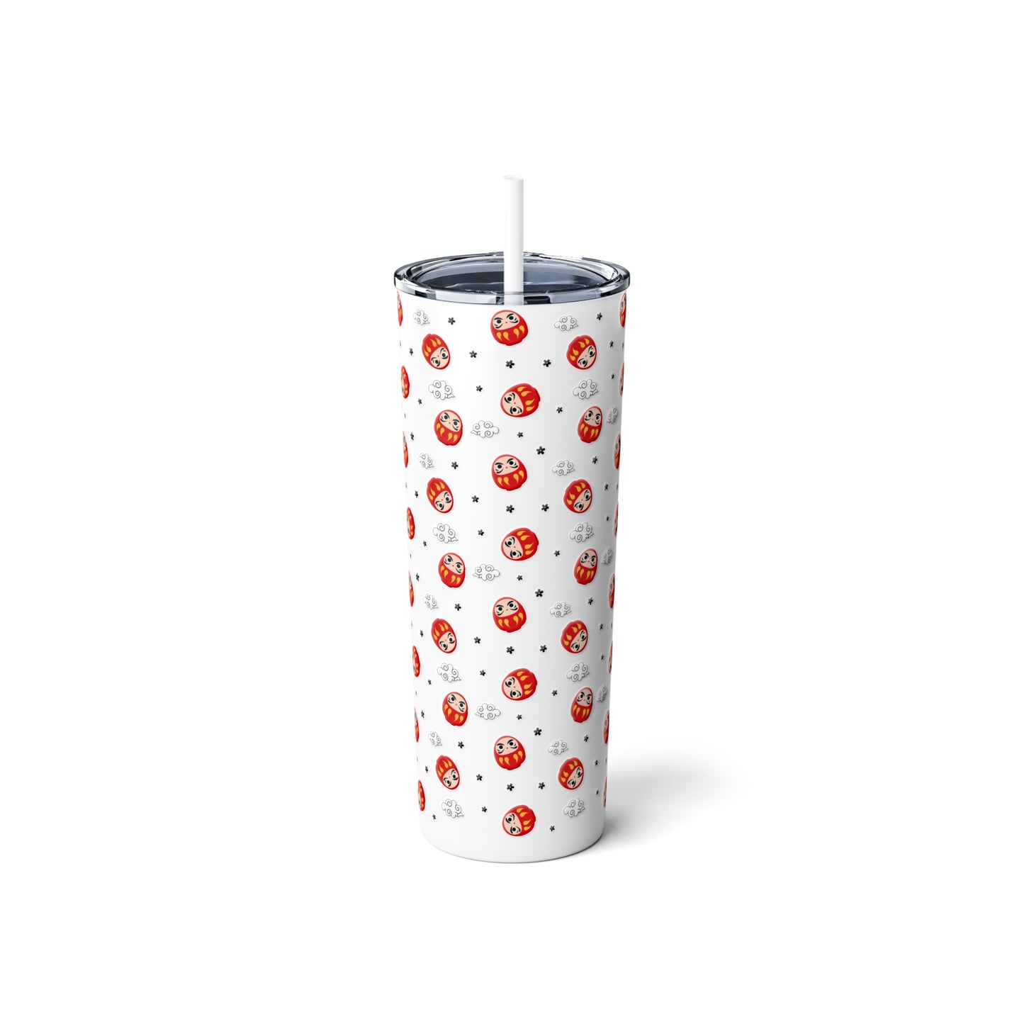 Daruma Steel Tumbler with Straw, 20oz