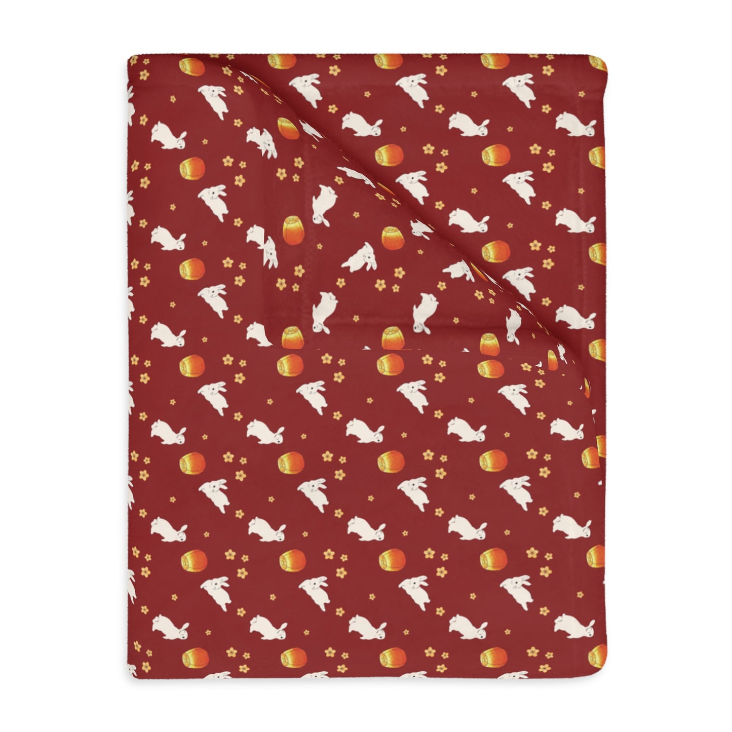 Year of the Rabbit Velveteen Minky Blanket