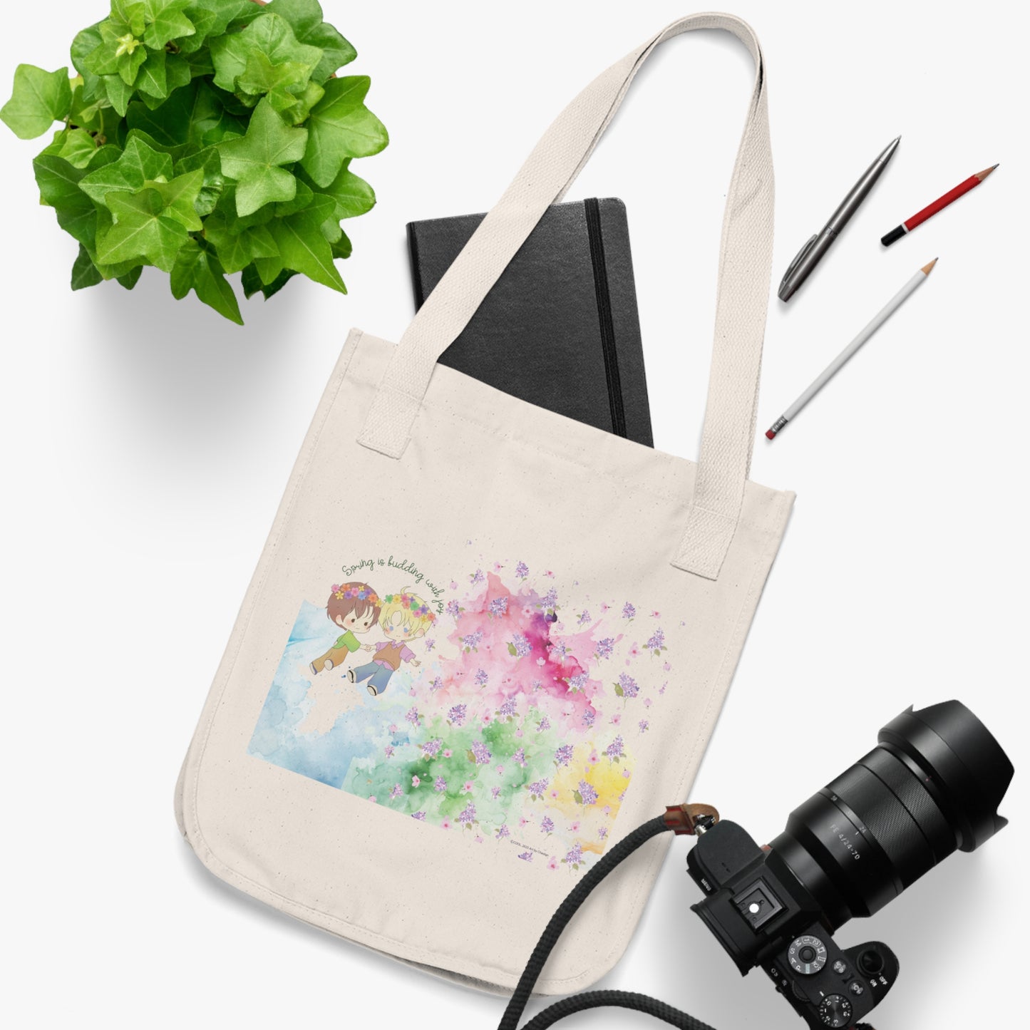 Spring Organic Canvas Tote Bag