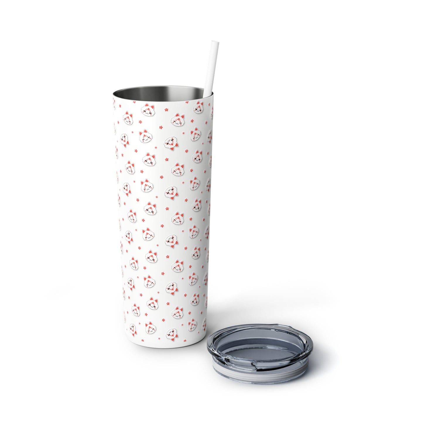 Kitsune Steel Tumbler with Straw, 20oz