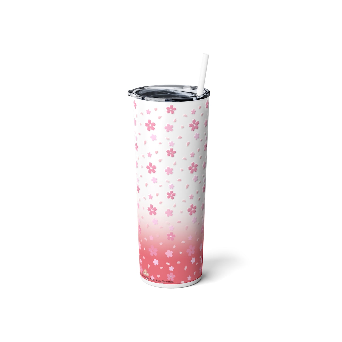 Kitsune Lan Steel Tumbler with Straw, 20oz