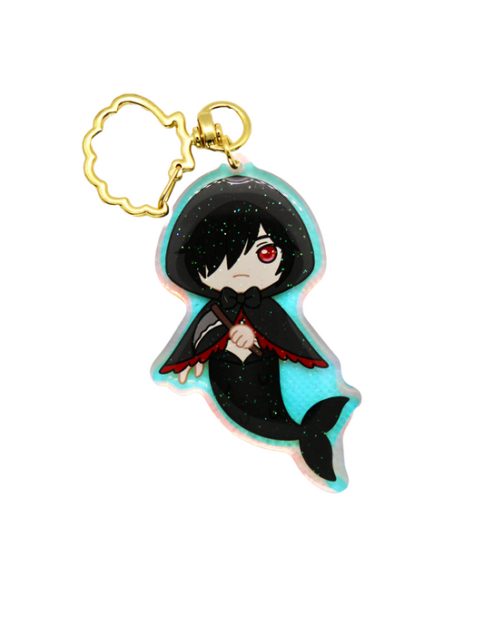 Grim Reaper Merman Acrylic Keychain