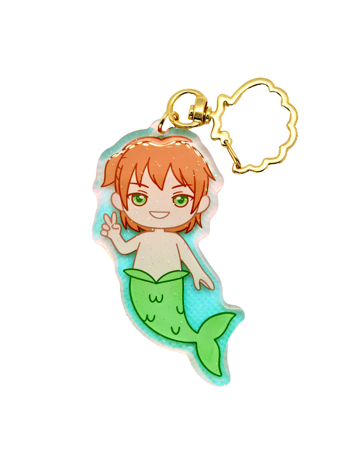 Green Merman Acrylic Keychain