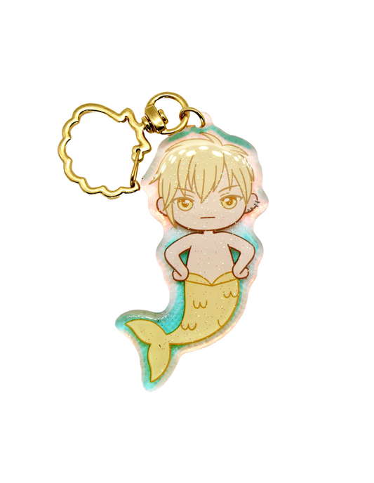 Yellow Merman Acrylic Keychain