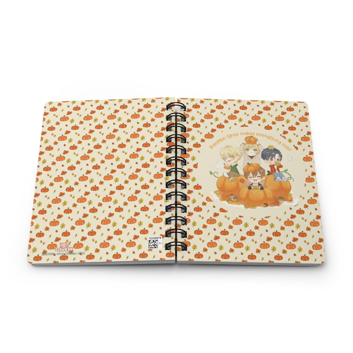 Pumpkin Spice Spiral Bound Journal