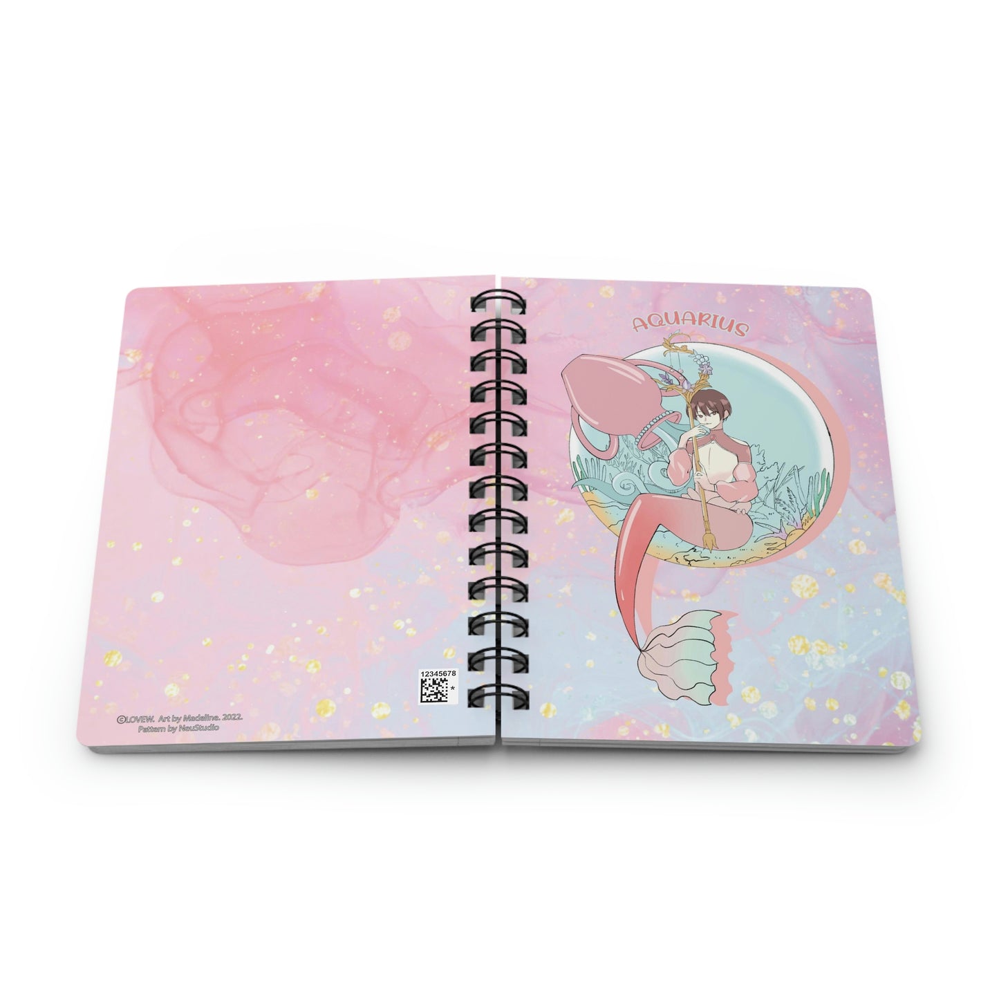 Aquarius Merman Spiral Bound Journal