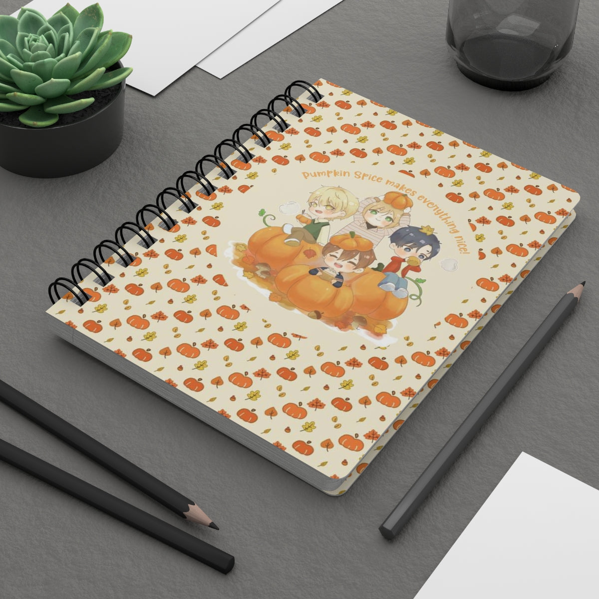 Pumpkin Spice Spiral Bound Journal