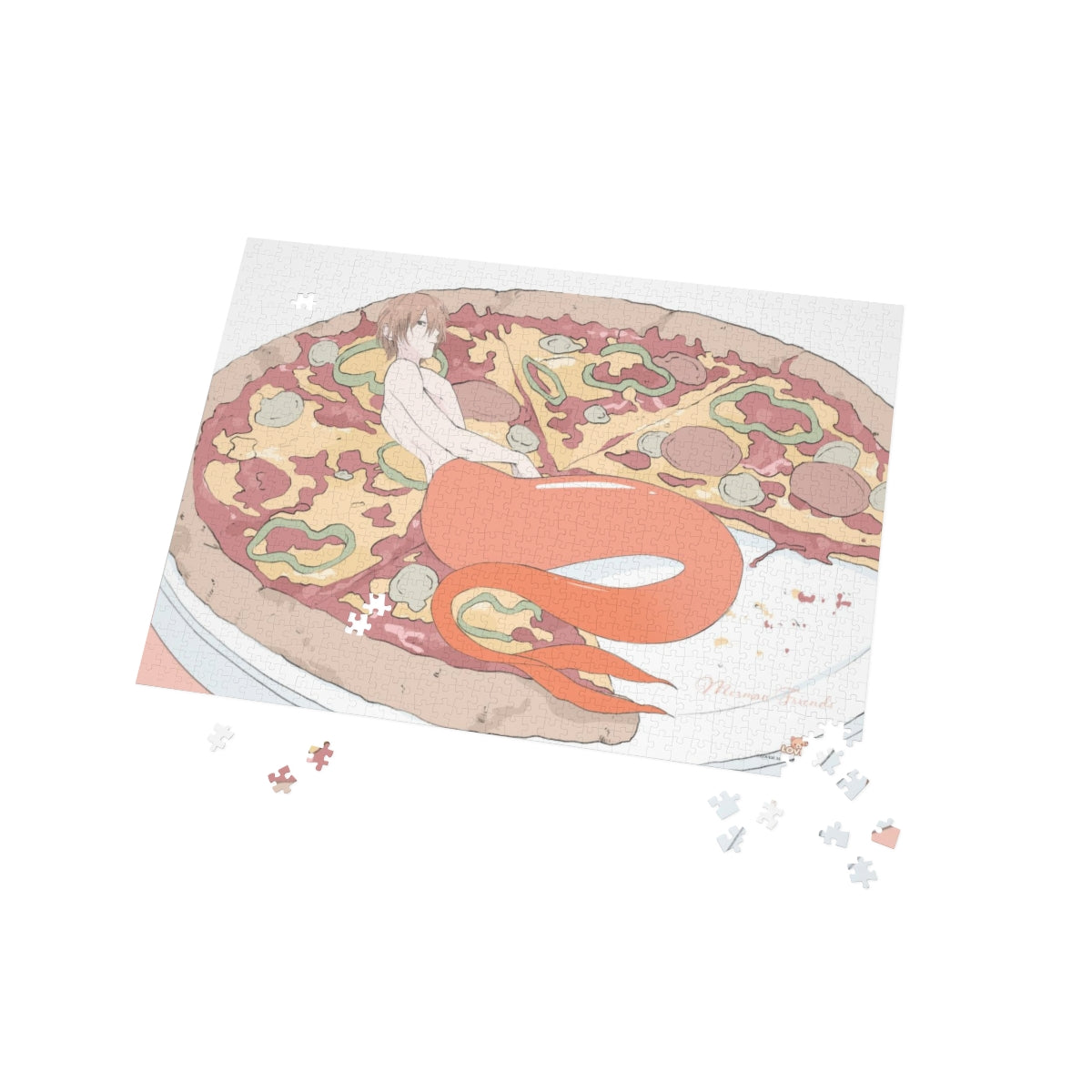 Red Merman on a Pizza Puzzle