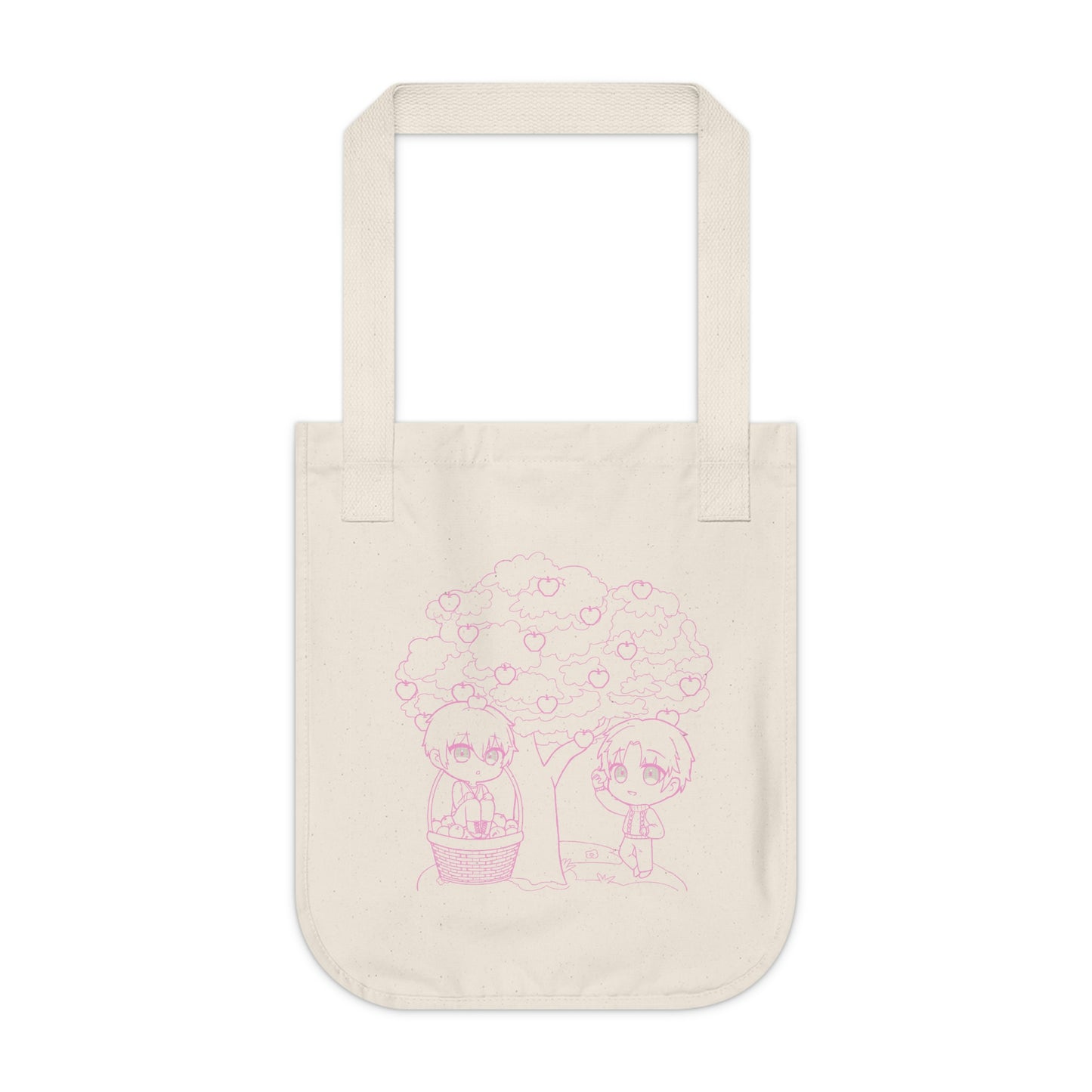 Pink Apple Picking Tote Bag