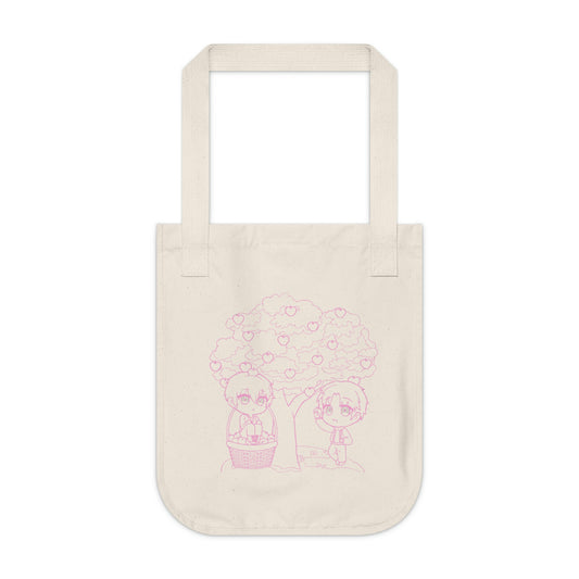 Pink Apple Picking Tote Bag