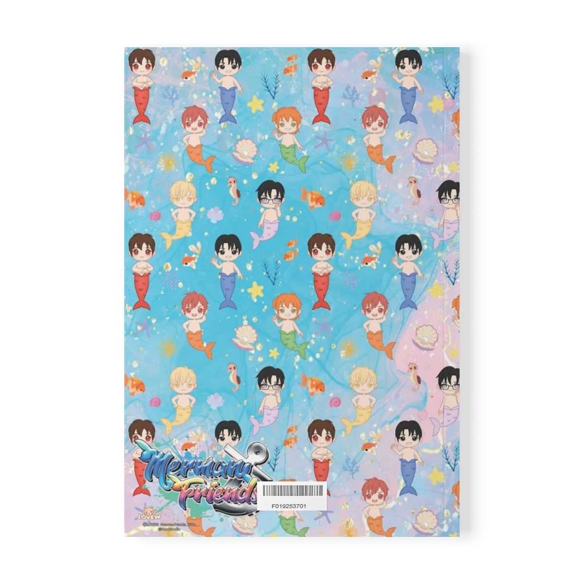 Merman Friends Softcover Notebook, A5