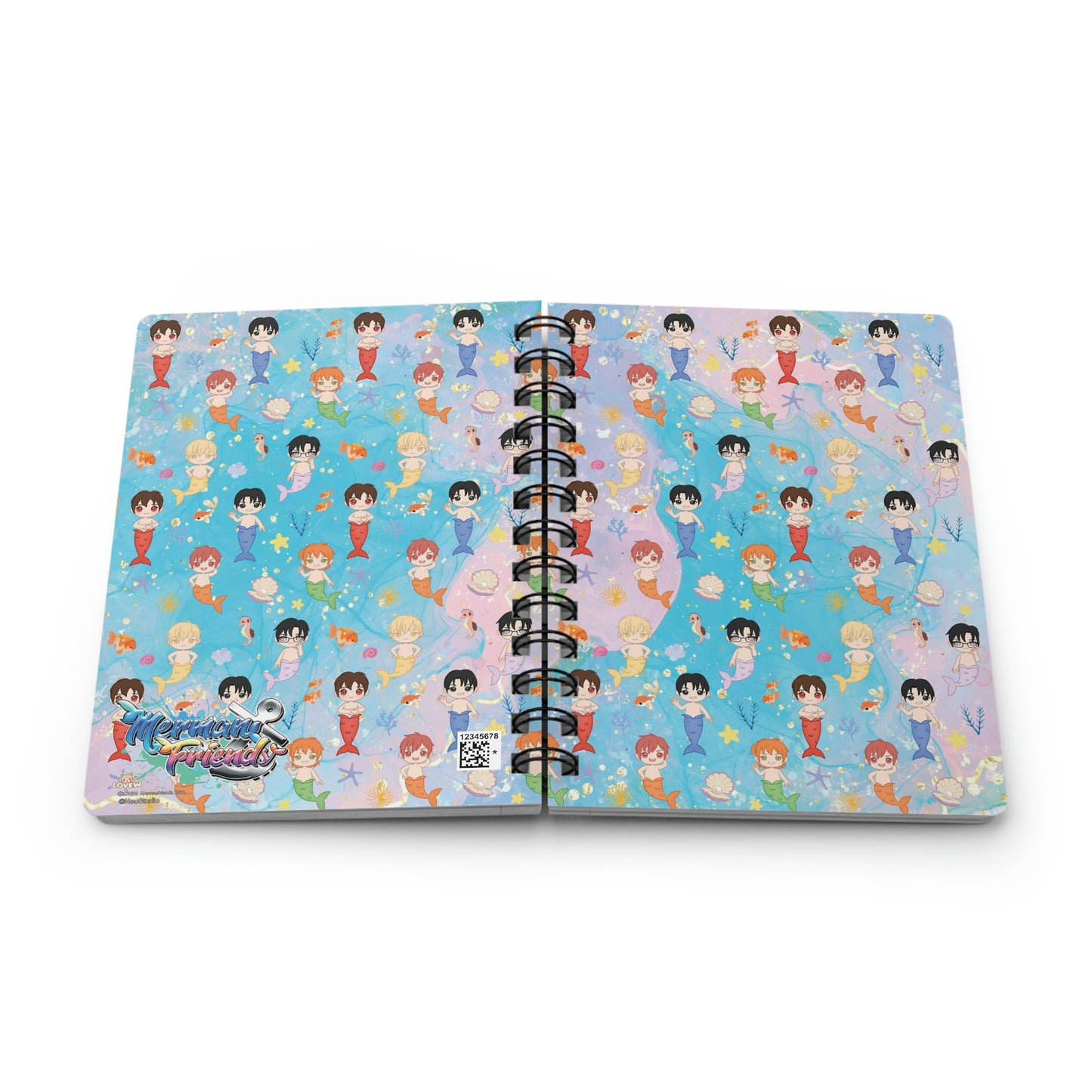 Merman Friends Spiral Bound Journal