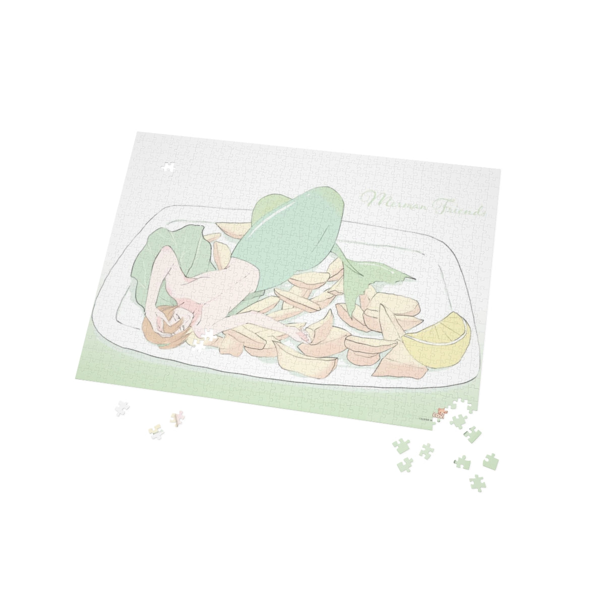 Green Merman sleeping in Chips Puzzle